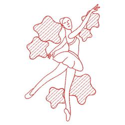 Redwork Ballerina 03(Md) machine embroidery designs