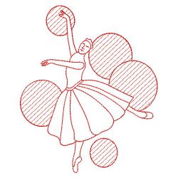 Redwork Ballerina 04(Md) machine embroidery designs