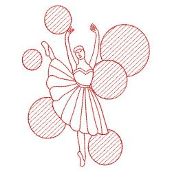 Redwork Ballerina 06(Sm) machine embroidery designs