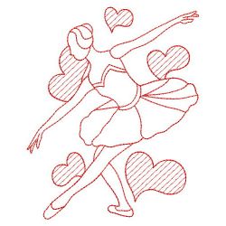 Redwork Ballerina 10(Md) machine embroidery designs