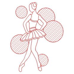 Redwork Ballerina 11(Md) machine embroidery designs