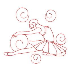 Redwork Ballerina 12(Md) machine embroidery designs