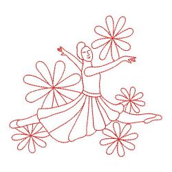 Redwork Ballerina 13(Md) machine embroidery designs