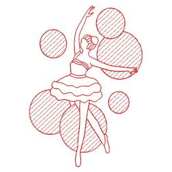 Redwork Ballerina 14(Md) machine embroidery designs