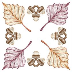 Rippled Autumn Leaves 2 04(Md) machine embroidery designs