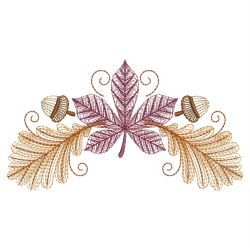Rippled Autumn Leaves 2 06(Sm) machine embroidery designs