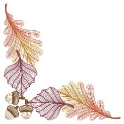 Rippled Autumn Leaves 2 08(Sm) machine embroidery designs