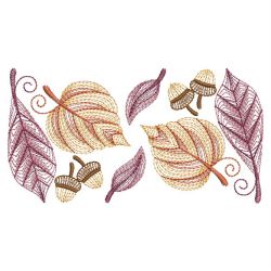 Rippled Autumn Leaves 2 10(Md) machine embroidery designs