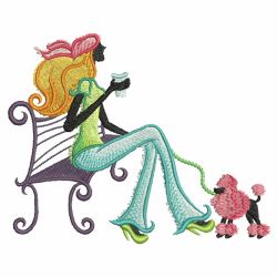 Fashion Girls Silhouettes 2 10(Md) machine embroidery designs