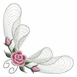 Pearl Roses Corners 2 machine embroidery designs