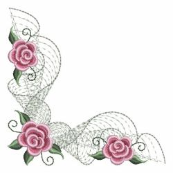 Pearl Roses Corners 2 06 machine embroidery designs