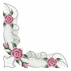 Pearl Roses Corners 2 10 machine embroidery designs