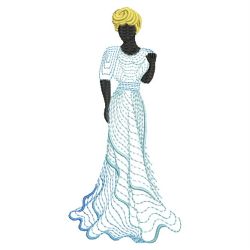 Rippled Victorian Lady Silhouettes 01(Lg) machine embroidery designs