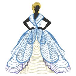 Rippled Victorian Lady Silhouettes 02(Md)