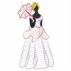 Rippled Victorian Lady Silhouettes 06(Lg) machine embroidery designs