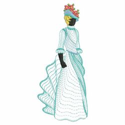 Rippled Victorian Lady Silhouettes 07(Sm) machine embroidery designs