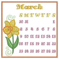 2014 Floral Calendar 03 machine embroidery designs