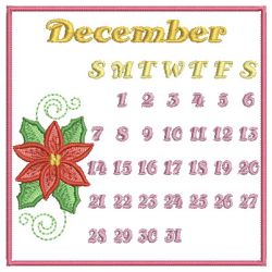 2014 Floral Calendar 12 machine embroidery designs