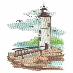 Watercolor Lighthouses 04(Md) machine embroidery designs