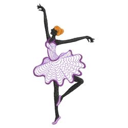 Rippled Ballerina Silhouettes 04(Lg) machine embroidery designs