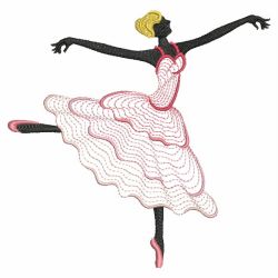 Rippled Ballerina Silhouettes 06(Lg) machine embroidery designs