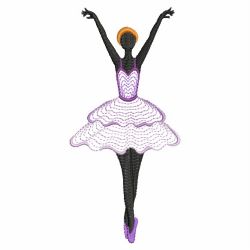 Rippled Ballerina Silhouettes 07(Sm) machine embroidery designs