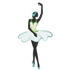 Rippled Ballerina Silhouettes 08(Lg) machine embroidery designs