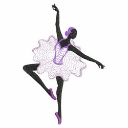 Rippled Ballerina Silhouettes 09(Lg) machine embroidery designs