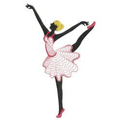 Rippled Ballerina Silhouettes 10(Lg) machine embroidery designs