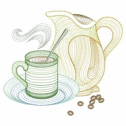 Rippled Coffee Time(Lg) machine embroidery designs