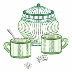 Rippled Coffee Time 02(Lg) machine embroidery designs