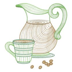Rippled Coffee Time 04(Lg) machine embroidery designs