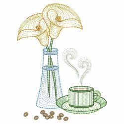 Rippled Coffee Time 05(Lg) machine embroidery designs