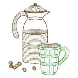 Rippled Coffee Time 08(Sm) machine embroidery designs