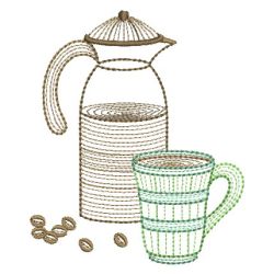 Rippled Coffee Time 08(Lg) machine embroidery designs