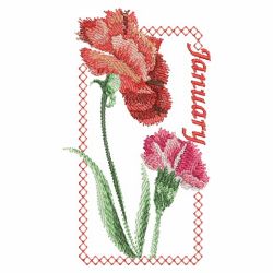 Watercolor Flowers Of The Month 01(Lg) machine embroidery designs