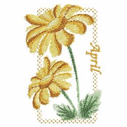 Watercolor Flowers Of The Month 04(Lg)