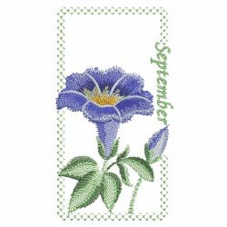 Watercolor Flowers Of The Month 09(Sm) machine embroidery designs