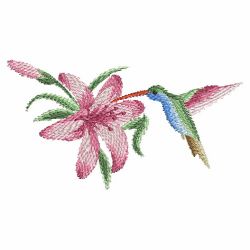 Watercolor Hummingbirds 01(Md) machine embroidery designs