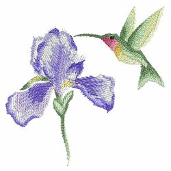 Watercolor Hummingbirds 03(Md) machine embroidery designs