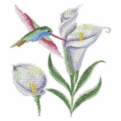 Watercolor Hummingbirds 05(Md) machine embroidery designs