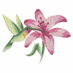 Watercolor Hummingbirds 10(Md) machine embroidery designs