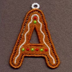 FSL Gingerbread Alphabet machine embroidery designs