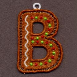FSL Gingerbread Alphabet 02 machine embroidery designs