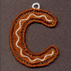 FSL Gingerbread Alphabet 03 machine embroidery designs