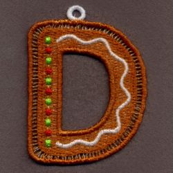 FSL Gingerbread Alphabet 04 machine embroidery designs