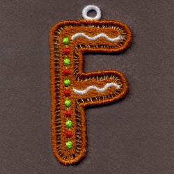 FSL Gingerbread Alphabet 06 machine embroidery designs