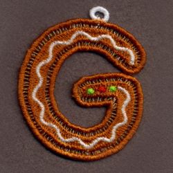 FSL Gingerbread Alphabet 07 machine embroidery designs