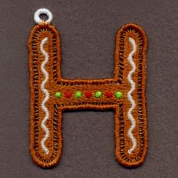 FSL Gingerbread Alphabet 08 machine embroidery designs