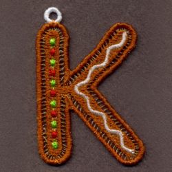 FSL Gingerbread Alphabet 11 machine embroidery designs